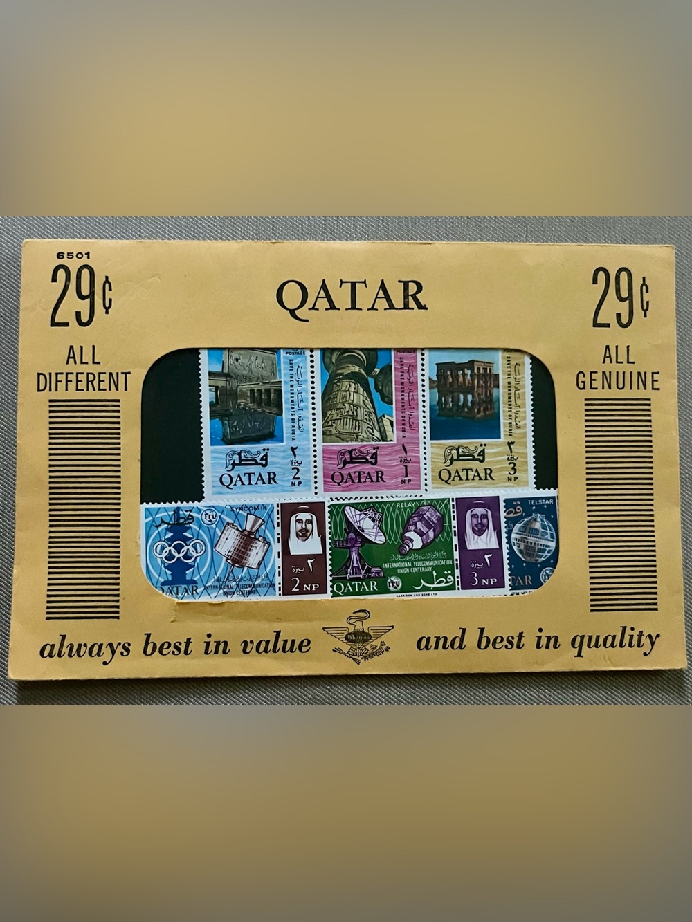 Qatar Vintage Stamp Collection by Whitman